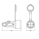 Розетка з сальником Famatel Schuko 2P+E, 16A, 250В, IP54