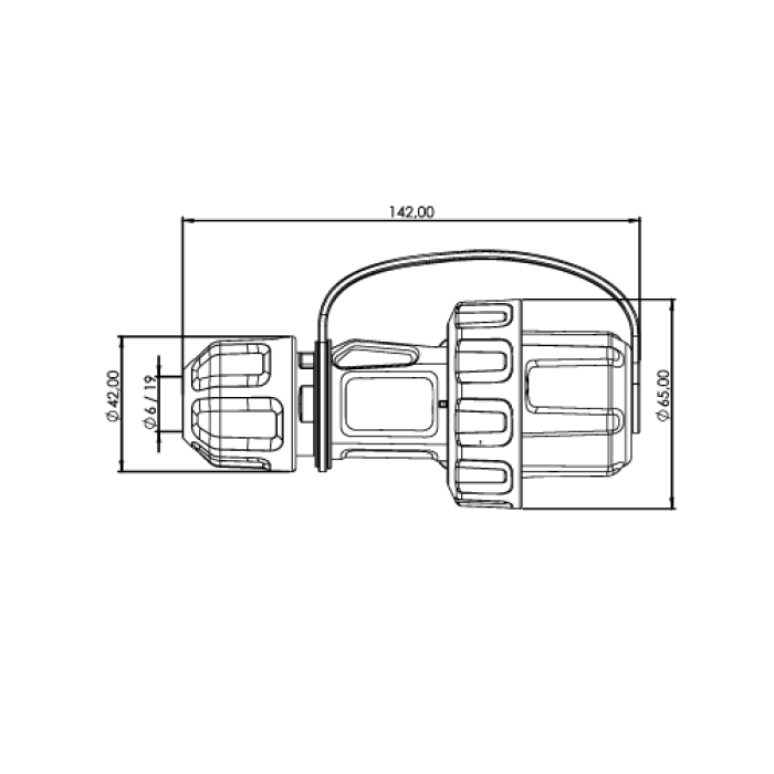 Вилка кабельна IP-67 2P+TTL виробник FAMATEL 23960