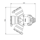 Трійник з сальником Famatel Schuko 2P+E, 16A, 250В, IP54