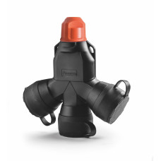 Трійник з сальником Famatel Schuko 2P+E, 16A, 250В, IP54