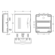 Шафа пластикова Famatel Nuova 24 модуля, накладна, прозорі двері, IP40, N/PE