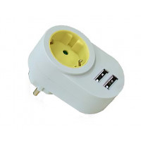 Мережевий адаптер з 2-мя USB розетками виробник FAMATEL 1308