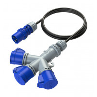 Трійник 16A/230V/2P+E/IP44 виробник PCE 9432002