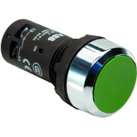 CP1-30G-10 Кнопка прихована 1НВ, без фікс., хром. мет. кільце, зелена
