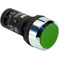 CP1-30G-10 Кнопка прихована 1НВ, без фікс., хром. мет. кільце, зелена