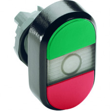Кнопка подвійная MPD1-11C START/STOP прозора. лінза без тексту ABB 1SFA611130R1108