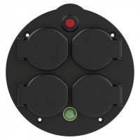 Центральна панель з 4 розетками безпеки IP54 виробник PCE 925004