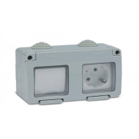 Всепогодний вимикач + Розетка 16A-250V IP55 виробник FAMATEL 19033