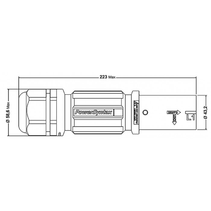 SPX7LSNBL185MR SPX 750A розетка кабельна Нейтраль, Нейтраль синя