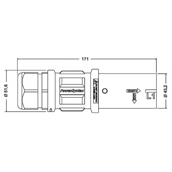 SPZ4LSNBL050MQ SPZ 480A розетка кабельна Нейтраль, синя