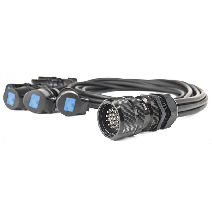 PBFSPIST1/ SP Spider Soca SP19M6FBL-015 19 pin розетка-розгалужувач кабельна, 6х1,5 м H07RN-F 3G2,5