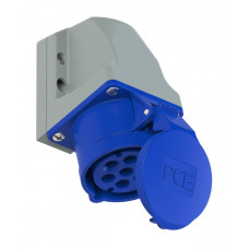 Розетка настінна 7 контактна 16A/230V/6P+E/IP44 виробник PCE 117-9