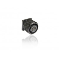 SHD013FPDGC 13 PIN розетка панельна, зі стопорним кільцем, покриття контактів золотом, під обтиск