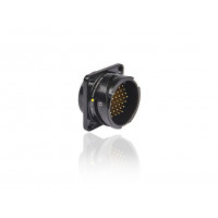 SHD037MPDGC SHD 37 pin вилка панельна, покриття контактів золотом, під обтиск, контакти вставлені