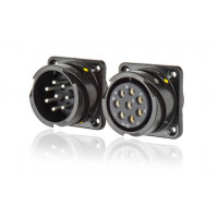 SPK08MP-SST SPK 08 pin вилка панельна, покриття срібло, під паяння, контакти вставлені