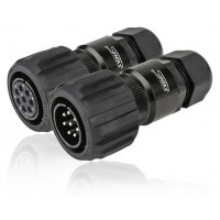 SPK08MVRSSMONT SPK 08 pin кабельна вилка +M32EL, покриття контактів срібло, під паяння, контакти вставлені