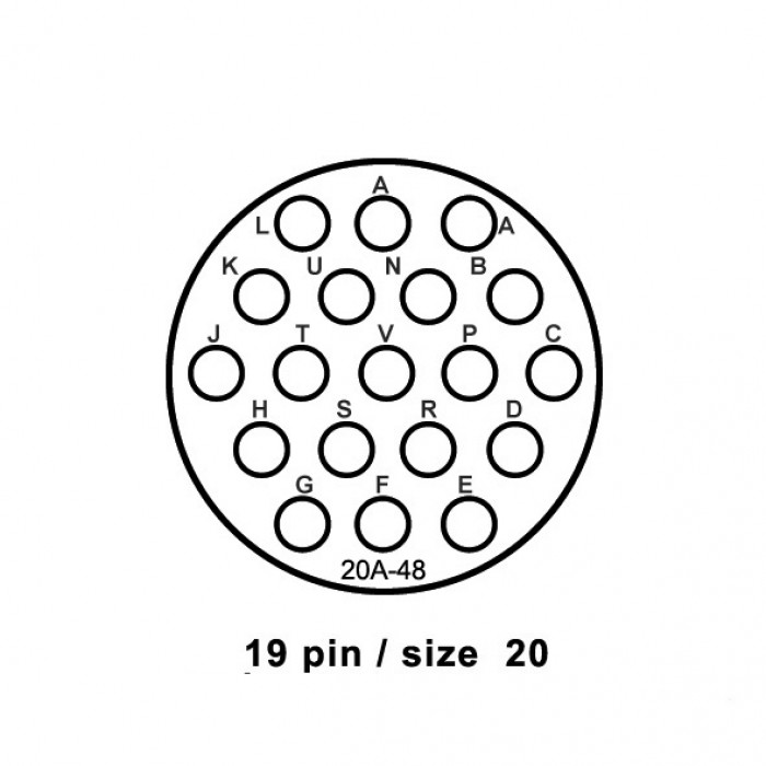 SVK019FP-GST SVK 019 pin панельна розетка