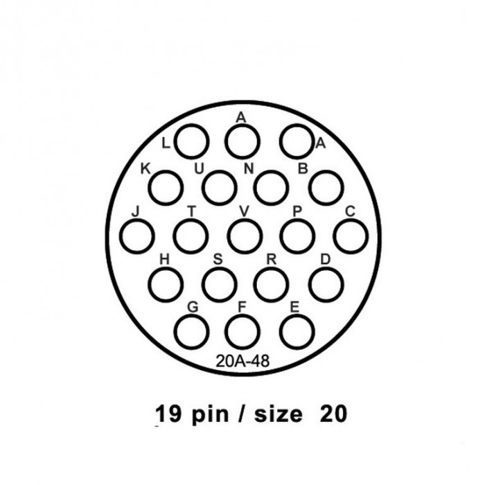 SVK019FPHGST SVK 019 pin панельная розетка