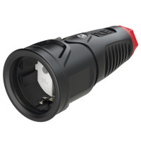 Розетка гумова PCE до 16A/250V/2P+E/IP20 виробник PCE 2510-srw