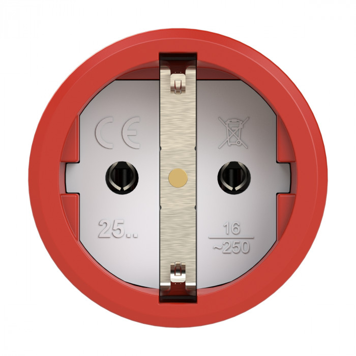 Розетка кабельна 16A/250V/2P+E/IP20 виробник PCE 2510-rs