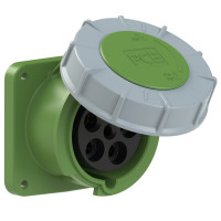 Розетка вбудована 63А/>50-500V/3P+N+E/IP67 виробник PCE 335-10