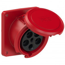 Розетка вбудована похила 63A/400V/3P+N+E/IP44 виробник PCE 4351-6fd