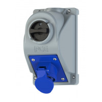 Настінна розетка з вимикачем Combopol 32A/1P+N+E/IP44 0GS виробник PCE 96061350