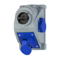 Настінна розетка з вимикачем Combopol 16A/1P+N+E/IP44 1GS виробник PCE 96061351