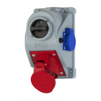 Настінна розетка з вимк. Combopol 32А/400V/3P+N+E/IP44+1-Schuko виробник PCE 96062551