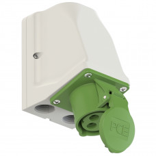 Настінна розетка 16A/>50-500V/1P+N+E/IP44 виробник PCE 913-2