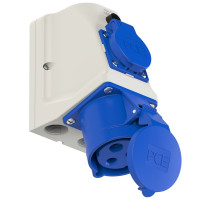 Розетка настенная комбо 32А/230V/1P+N+E/IP44+1GS производитель PCE 9223-6w (под заказ)