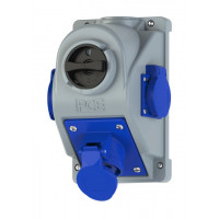 Настінна розетка з вимикачем Combopol 16А/1P+N+E/IP44 2GS виробник PCE 96061352