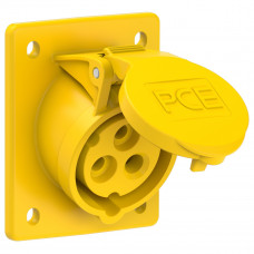 Розетка встроенная наклонная 16A/110V/1P+N+E/IP44 производитель PCE 413-4