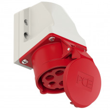 Настінна розетка 16A/400V/3P+N+E/IP44 виробник PCE 115-6k