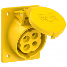 Розетка вбудована похила 16А/110V/3P+E/IP44 виробник PCE 414-4