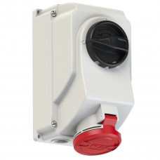 Настінна розетка 32А/400V/3P+E/IP44, з вимк. і блокір. виробник PCE 7524-6