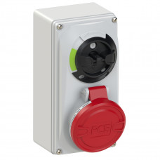 Настінна розетка 16А/400V/3P+N+E/IP44, з вимк. і блокір. виробник PCE 6115-6