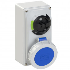 Настінна розетка 32А/230V/1P+N+E/IP67, з вимк. і блокір. виробник PCE 61232-6