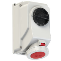 Настінна розетка 32А/400V/3P+N+E/IP67, з вимк. і блокір. виробник PCE 75252-6