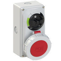 Настенная розетка 32А/400V/3P+N+E/IP67, с откл. и блокир. производитель PCE 61252-6k (под заказ)