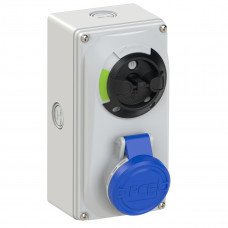 Настінна розетка 16A/230V/1P+N+E/IP44, з вимк. і блокір. виробник PCE 6113-6k (під замовлення)