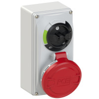 Настінна розетка 32А/400V/3P+N+E/IP44, з вимк. і блокір. виробник PCE 6125-6