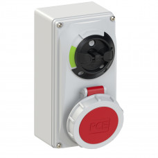 Настінна розетка 16А/400V/3P+E/IP67, з вимк. і блокір. виробник PCE 61142-6