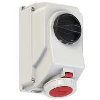 Настінна розетка 16А/400V/3P+N+E/IP67, з вимк. і блокір. виробник PCE 75152-6