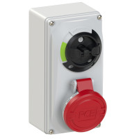 Настінна розетка 16А/400V/3P+E/IP44, з вимк. і блокір. виробник PCE 6114-6