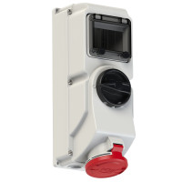 Настінна розетка 32А/400V/3P+N+E/IP44 виробник PCE 7625-6