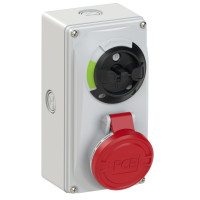 Настінна розетка 16А/400V/3P+E/IP44, з вимк. і блокір. виробник PCE 6114-6k (під замовлення)
