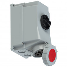 Настінна розетка 63А/400V/3P+E/IP67, з вимк. і блокір. виробник PCE 75342-6