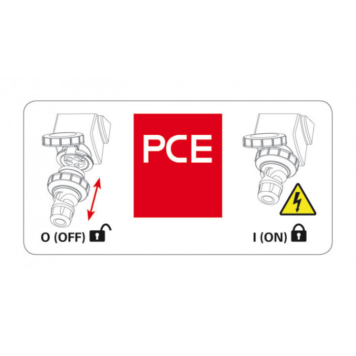 Настінна розетка з вимк. та блокір. 16A/230V/1P+N+E/IP67 виробник PCE 78132-6