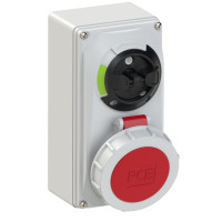 Настінна розетка 16А/400V/3P+N+E/IP67, з вимк. і блокір. виробник PCE 61152-6